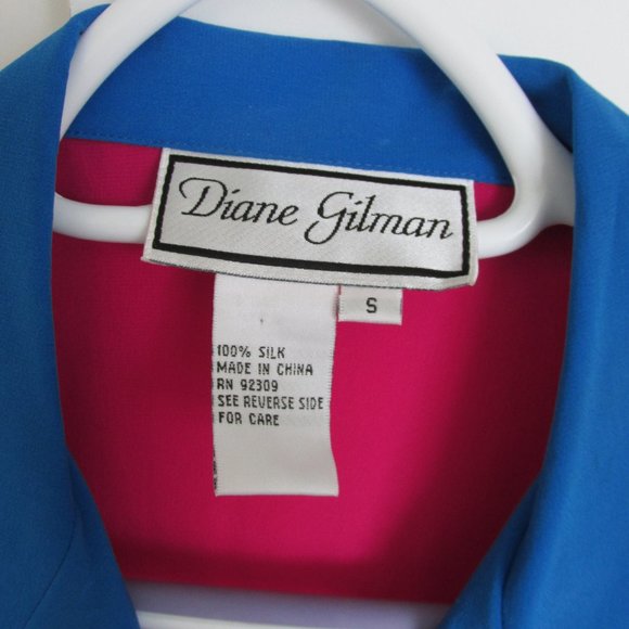 Diane Gilman 1980s Silk Parrot Sequin Top Fits M - Picture 3 of 4